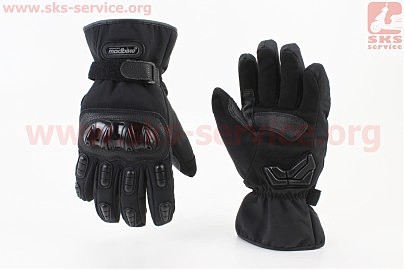 Перчатки мотоциклетні, теплі XL-Чорні, тип 1