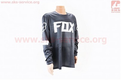 Футболка (Джерсі) чоловіча M-(Polyester 100%), довгі рукави, вільний крій, чорно-біла, НЕ оригінал