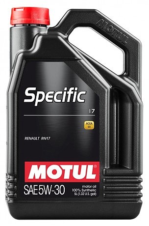 Масло моторне 100% синтетичне д/авто 102306/SPECIFIC 17 SAE 5W-30 (5L)/109841