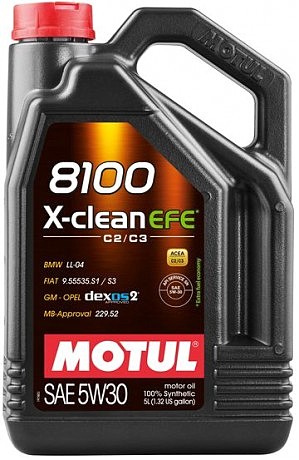 Масло моторное 100% синтетическое д/авто 814051/8100 X-CLEAN EFE SAE 5W30 (5L)/107206=109471