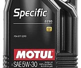 Масло моторне 100% синтетичне д/авто 867751/SPECIFIC 2290 5W30 (5L)/109325