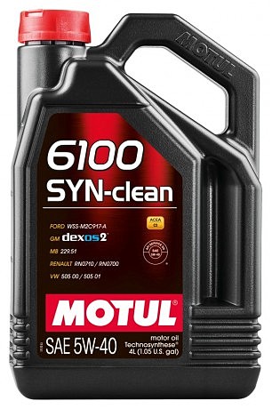 Масло моторное Technosynthese д/авто 854250/6100 SYN-CLEAN SAE 5W40 (4L)/107942