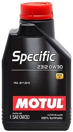 Масло моторное 100% синтетическое д/авто 867511/SPECIFIC 2312 SAE 0W30 (1L)/106413