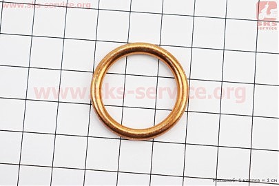 Прокладка глушника кругла (під гол. циліндра) "темна мідь" 22 * 30mm