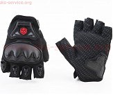 Перчатки мотоциклетні без пальців L-Чорні