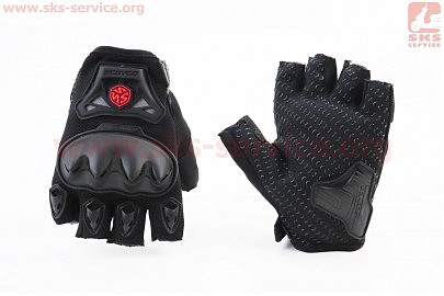 Перчатки мотоциклетні без пальців XL-Чорні