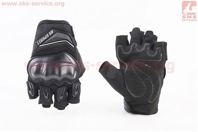Перчатки мотоциклетні без пальців M-Чорні, тип 2