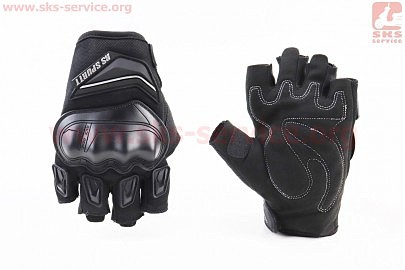 Перчатки мотоциклетні без пальців L-Чорні, тип 2
