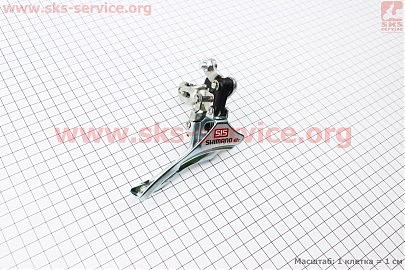 Перекидка цепи передняя с нижней тягой, крепл. 28,6мм, под звезду 42T, хром FD-TY 10