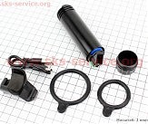 Фонарь передний 1 диод 200 lumen алюминиевый, Li-ion 3.7V 2400mAh зарядка от USB, влагозащитный, JY-7012F