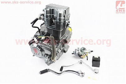 Двигун мотоциклетний у зборі CGT-200cc + карбюратор + комутатор (водяне охолодження)