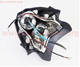 Пластик+фара ДВОЙНАЯ+повороты в сборе TUNING, СИНИЙ