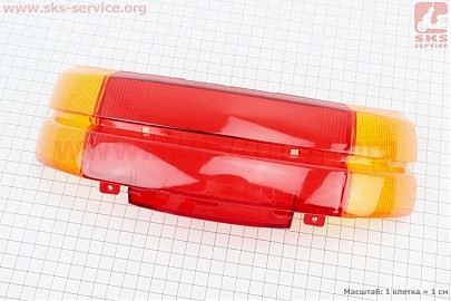 Honda TACT AF-24 "стекло"- стопа, красное + поворотов, желтые к-кт 3шт