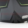 Шлем модуляр, закрытый с откидным подбородком+откидные очки BLD-158 М (57-58см), ЧЁРНЫЙ матовый с салатово-серым рисунком
