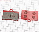 Тормозные колодки (дисковые) V200-F2/V250-F2; YAMAHA SZR-660/TZR-125 RR/TZR-125R; HUSQVARNA SM-400R; KTM Sting-125/SMC 660; PGO-G Max 125 к-кт