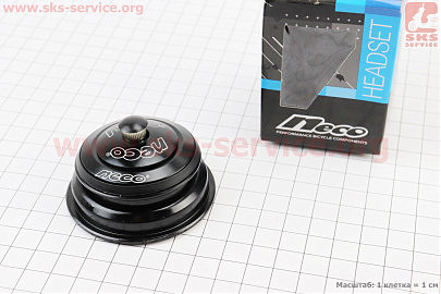 Рулевая колонка 1-1/8"x1,5" (44/28,6x55/40мм) безрезьбовой вилки, полуинтегрированные, чёрные H156
