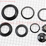 Рулевая колонка 1-1/8"x1,5" (44/28,6x55/40мм) безрезьбовой вилки, полуинтегрированные, чёрные H156