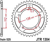 Звезда задняя JT JTR1304.42ZBK 42x525