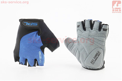 Перчатки без пальців M з гелевими вставками під долоню, чорно-сині SBG-1457