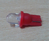 Лампа Т10 12В 10Вт светодиод красная (2 шт.)