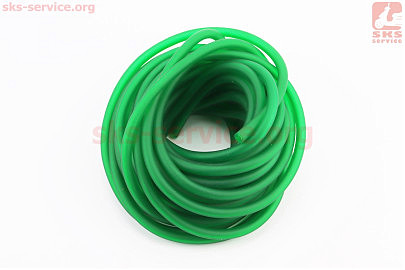 Шланг паливний 5x7мм — 10метр., зелений "силікон"