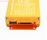 АУДИО-блок (МРЗ-USB, FM-радио, пультДУ, сигнализация) + колонки 2шт (красные)