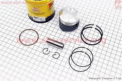 Поршень к-кт 70cc 47мм STD (палець 13мм) тефлонове покриття