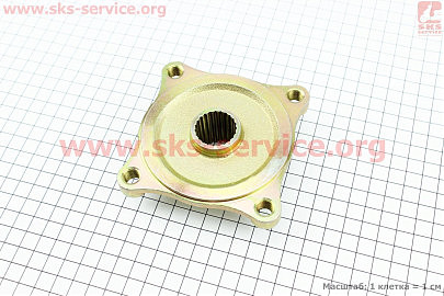 Ступица колеса со шлицами для оси 24мм под 4 болта