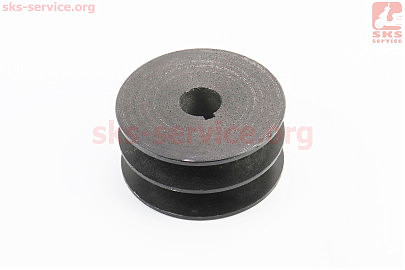 Шкив под коленвал d-20mm (D-85mm, 2-х ручейковый, два паза под ремень SPB, металл) 168F/170F