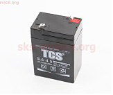 Аккумулятор 6V4,5Ah SL6-4,5 кислотный (L70*W47*H101mm) для ИБП, игрушек и др.