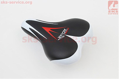 Сидіння CHILD 220x150мм, чорно-біло-червоне AGUAR AZ-296