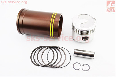 Поршнева R195N к-кт, поршень 95mm STD (форкамера "Підкова") +гільза (жовта, з насічкою) +манжети