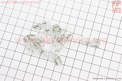 Лампа повороту (біла без цоколя) 12V / 3W T10 — 10шт