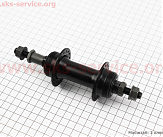 Втулка задняя MTB 14Gx36H под вольнобег, Disk-brake (резьба), крепл. гайка, чёрная SF-A07R