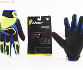 Перчатки мотоциклетные M-Зелёные с цветными вставками