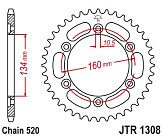 Звезда задняя легкосплавная JT JTA1308.44BLK 44x520
