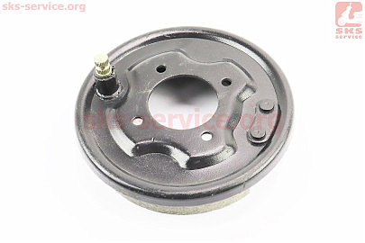 Щиток задний тормозной с колодками в сборе