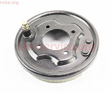 Щиток задний тормозной с колодками в сборе