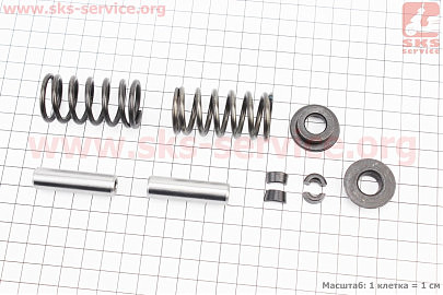 Клапанний механізм к-кт R175A/R180NM (пружина-2шт, + тарілка клапана-2шт, + напрямна d-7mm -2шт, + сухар-4шт)