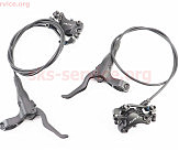 Тормоз Disk-brake гидравлический передний (F160/R140мм)+задний (F180/R160мм), чёрный