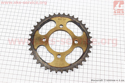 Зірка задня JD125 — 428-38Т — d=58; 4отв.*78mm "гартована"