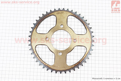 Звезда задняя JD125 &mdash; 428-45Т &mdash; d=58; 4отв.*78mm "каленая"