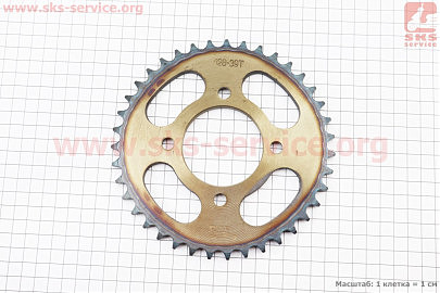 Звезда задняя JD125 — 428-39T — d=58; 4отв.*78mm "каленая"