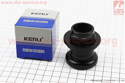 Рулевая колонка 1" (30/25.4x30/27) резьбовой вилки, чёрные KL-B202