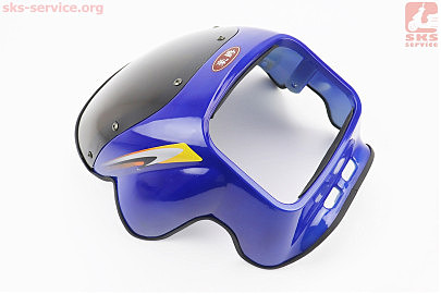 УЦЕНКА CB125-250 (Viper 125J) пластик &mdash; обтекатель фары квадратной + ветровик, СИНИЙ (см. фото)