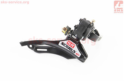 Перекидка цепи передняя с верхней тягой, крепл. 28,6мм, под звезду 42Т, чёрная FD-QD-35A