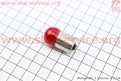Лампа повороту (червона з цоколем) 12V / 10W G18