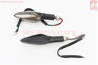 Поворот диодный на гибкой ножке + габарит белый LED ЛОДОЧКА, 2шт