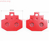 Гальмівні колодки дискові PIAGGIO-Vespa Super Hexagon GTX 125/180 к-кт червоний