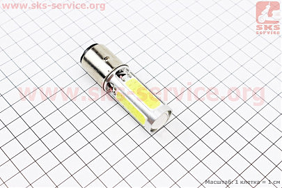 Лампа фари діодний BA20D — LED-4 + 1 (лінза)